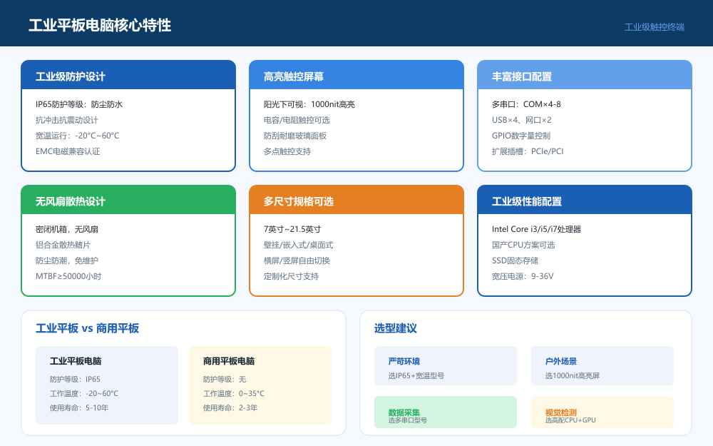 工业平板电脑核心特性